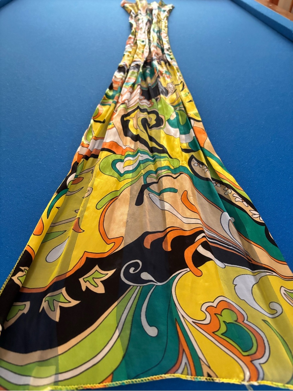 Vintage Psychedelic Scarf, Long Polyester retro - Picture 4 of 16
